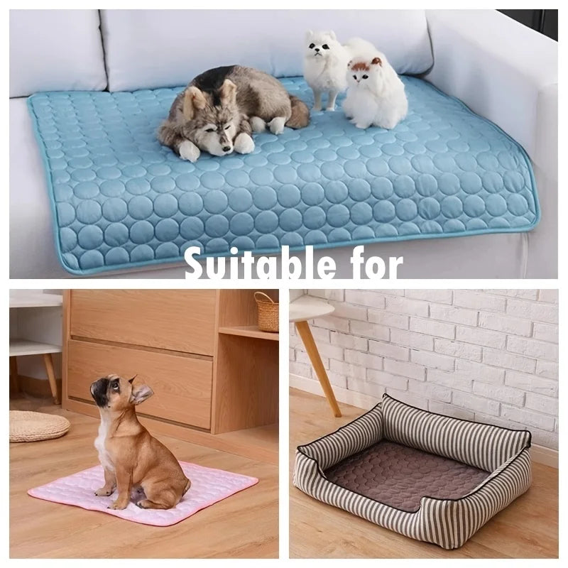 Tapis Rafraîchissant pour Chien & Chat — Tapis de Refroidissement Été, Lavable