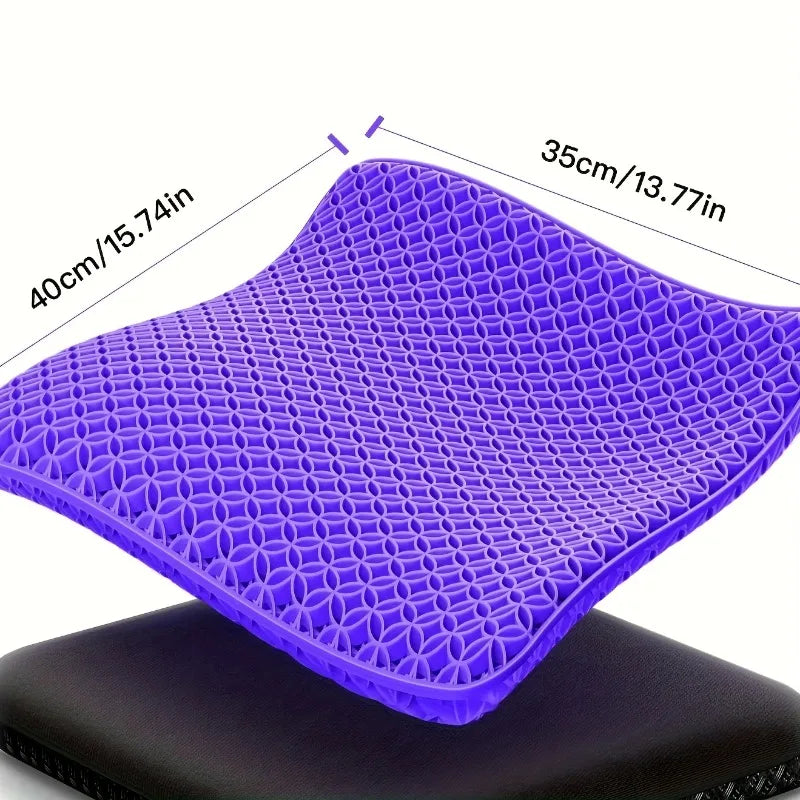 Coussin Gel Alvéolé Rafraîchissant — Ergonomique, Anti-Chaleur, Bureau & Voiture