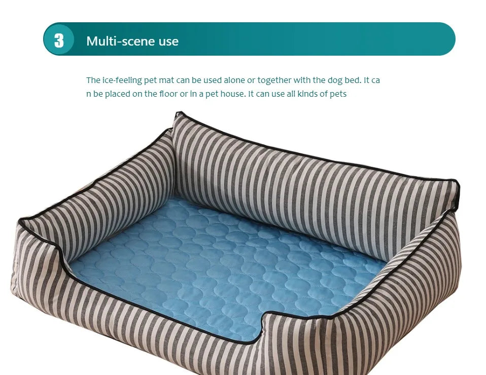 Tapis Rafraîchissant pour Chien & Chat — Tapis de Refroidissement Été, Lavable