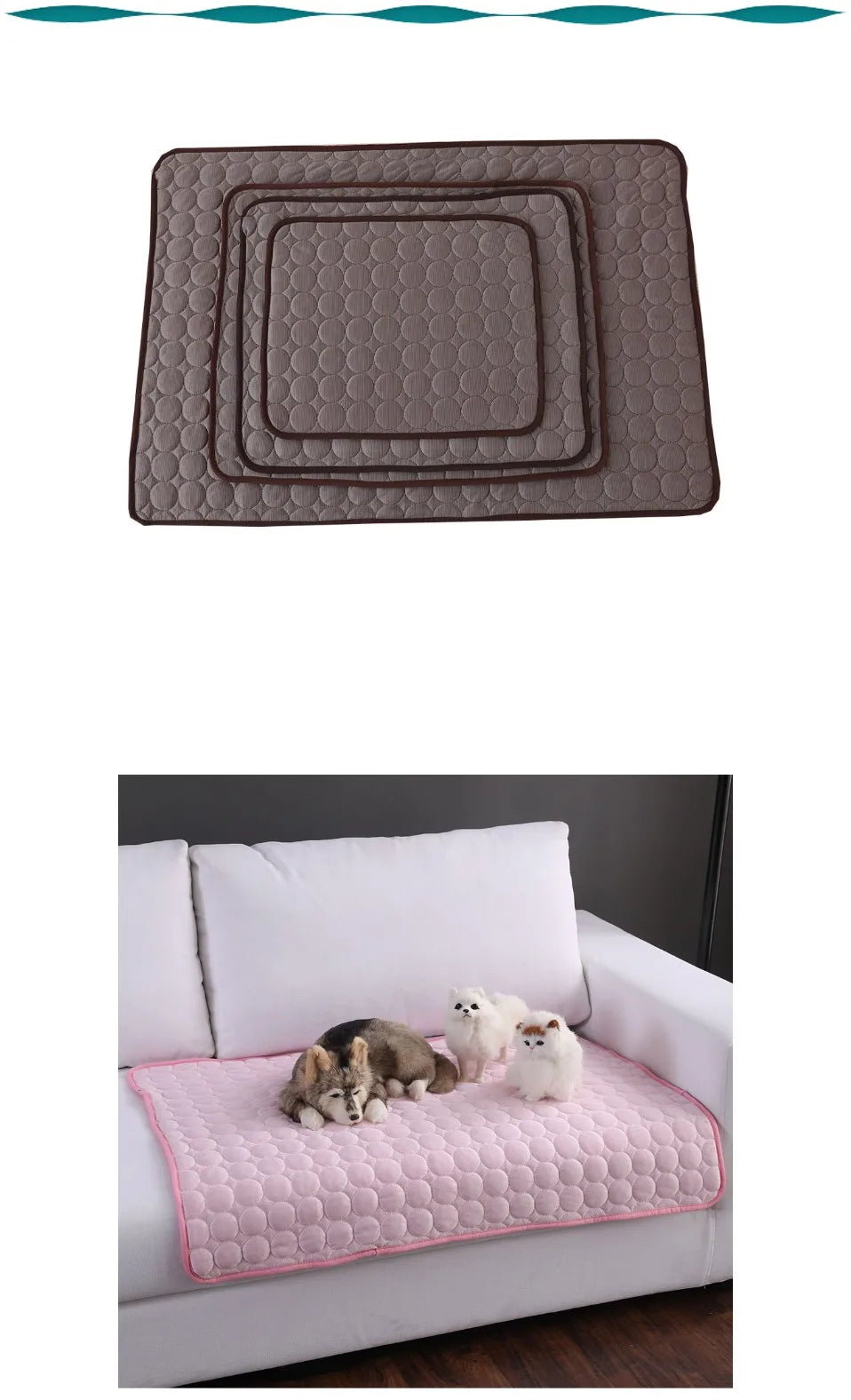 Tapis Rafraîchissant pour Chien & Chat — Tapis de Refroidissement Été, Lavable