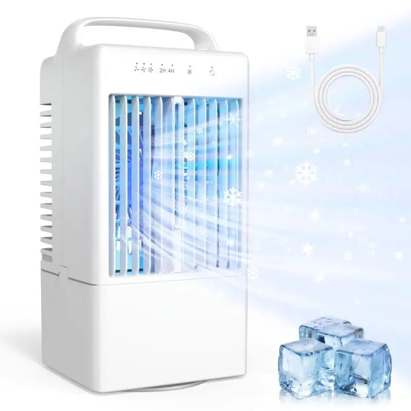 CoolMist Pro™ – Mini Climatiseur Portable 3-en-1 avec Brumisateur et Oscillation 90°