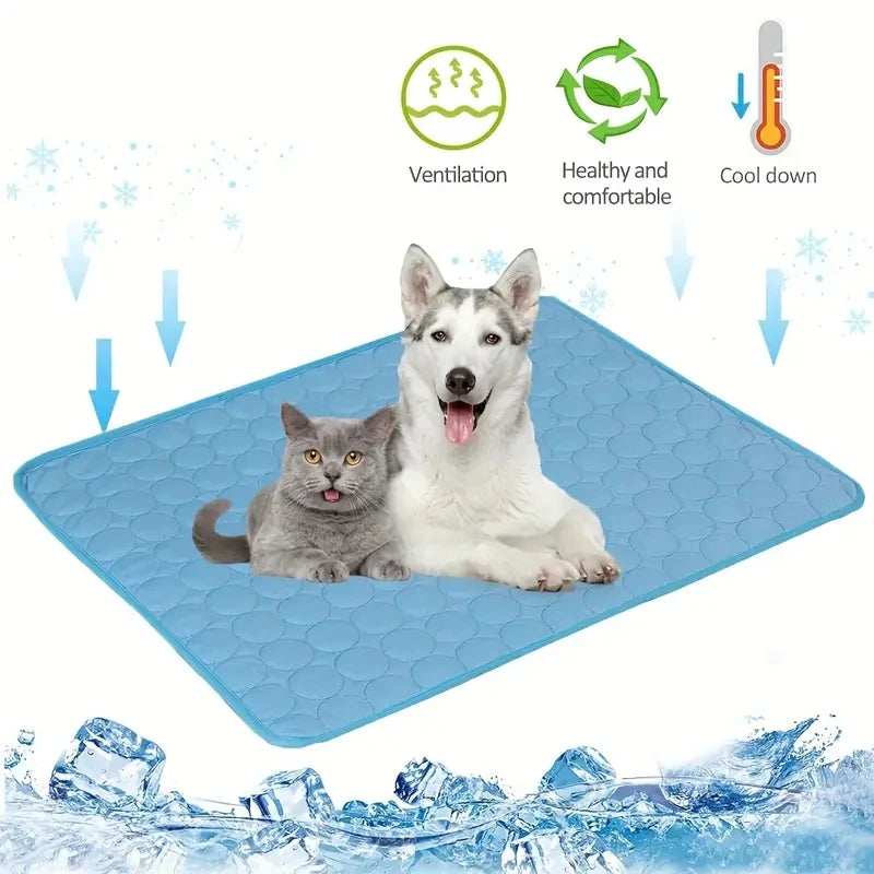 Tapis Rafraîchissant pour Chien & Chat — Tapis de Refroidissement Été, Lavable