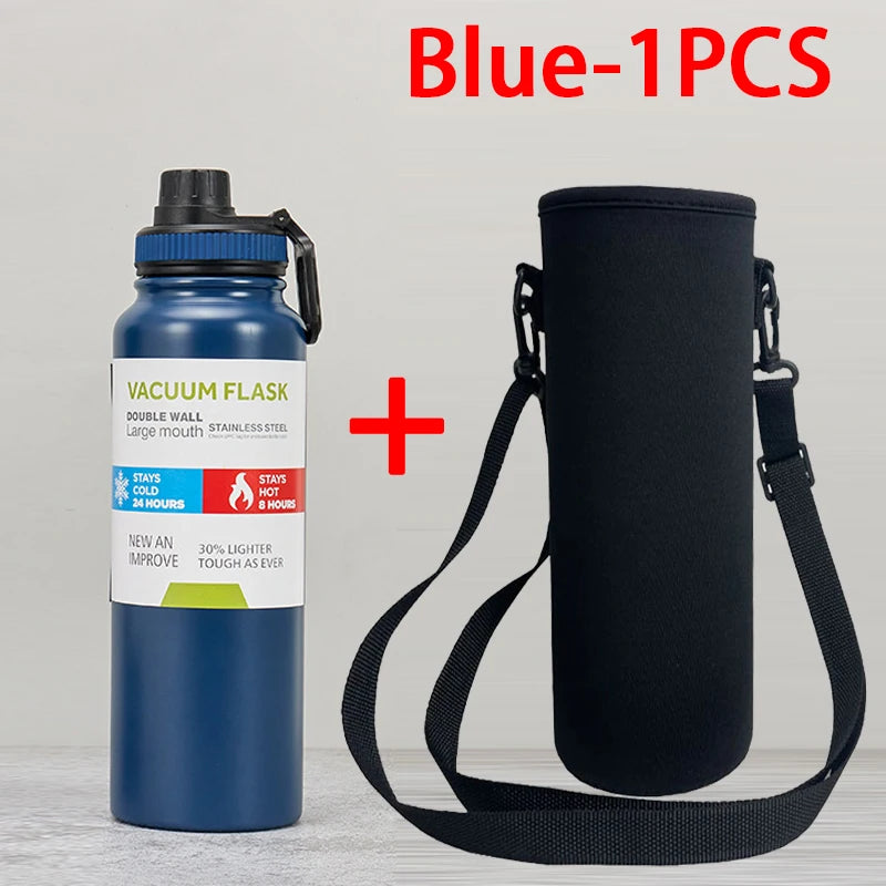 Bouteille Isotherme Sport en Inox — Garde Chaud & Froid 12h, 600/800/1000ml