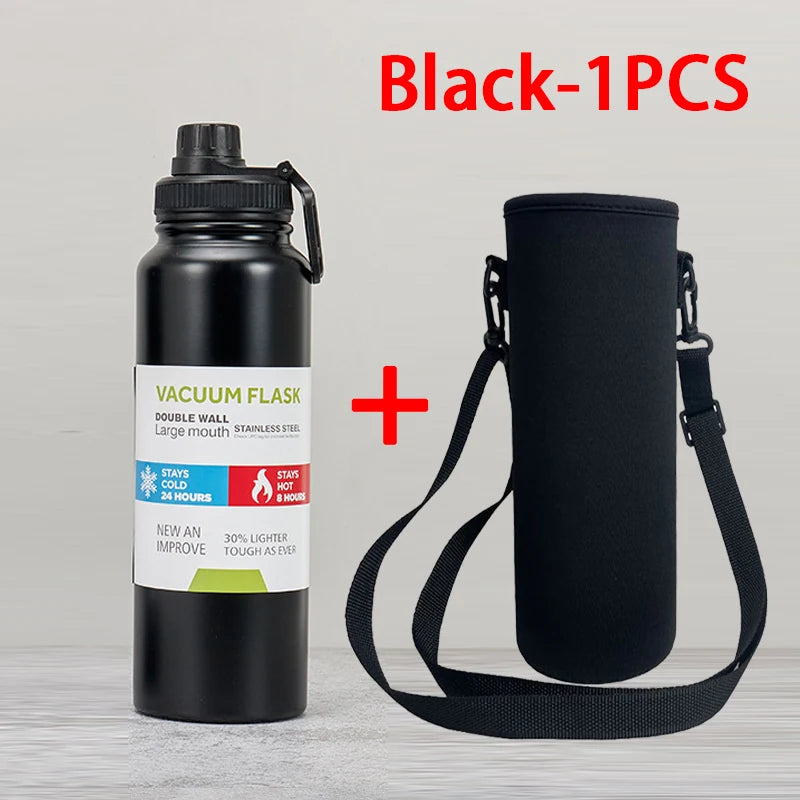 Bouteille Isotherme Sport en Inox — Garde Chaud & Froid 12h, 600/800/1000ml