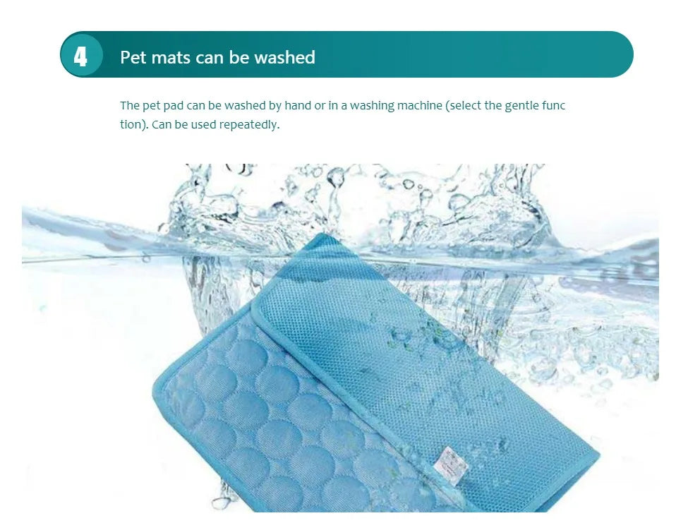 Tapis Rafraîchissant pour Chien & Chat — Tapis de Refroidissement Été, Lavable
