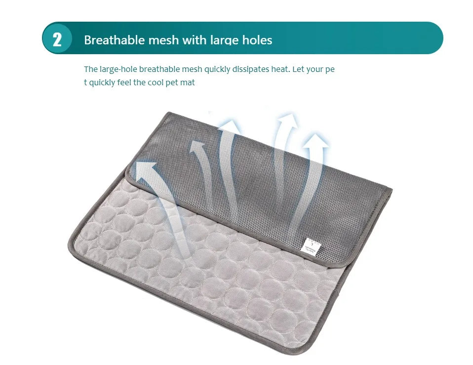 Tapis Rafraîchissant pour Chien & Chat — Tapis de Refroidissement Été, Lavable