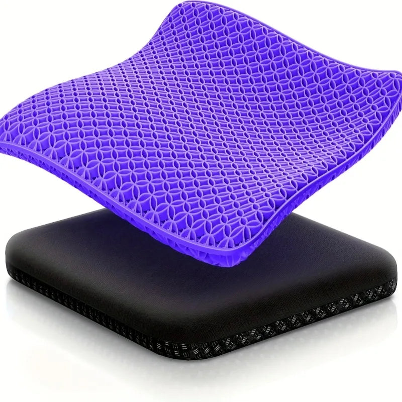 Coussin Gel Alvéolé Rafraîchissant — Ergonomique, Anti-Chaleur, Bureau & Voiture