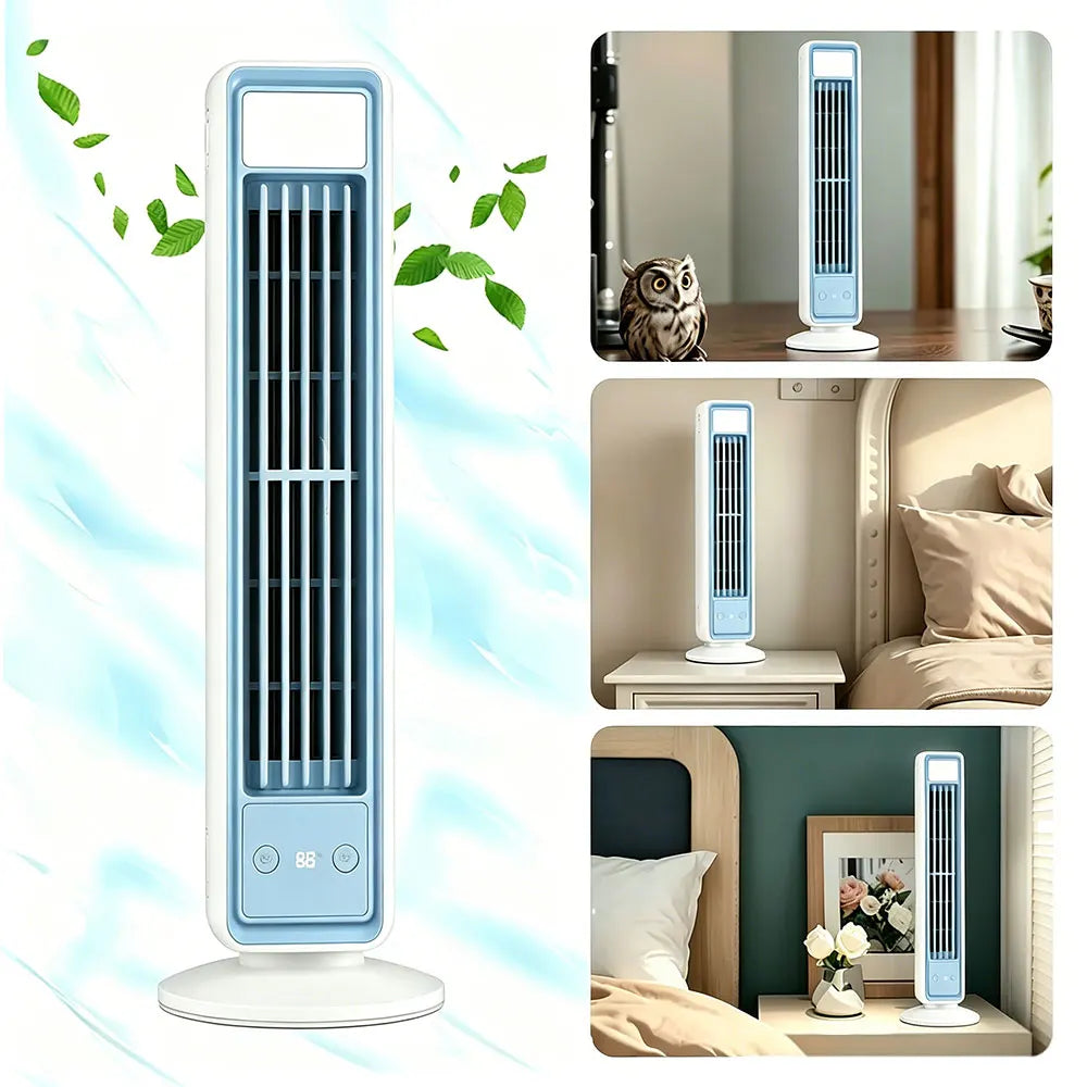 Ventilateur Tour Multi-Directionnel Silencieux – Refroidisseur d'Air Portable Sans Pales